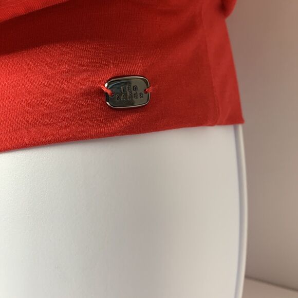 Ted Baker Sleeveless Top Tassel Wrap Tie Red Size 1 XS Summer Party - Picture 9 of 16